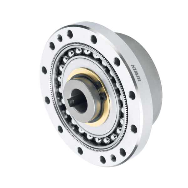 A close-up of a metal mechanical component, featuring visible ball bearings, a circular outer casing with bolts, and HAWIN branding on the side. The background is plain white.
