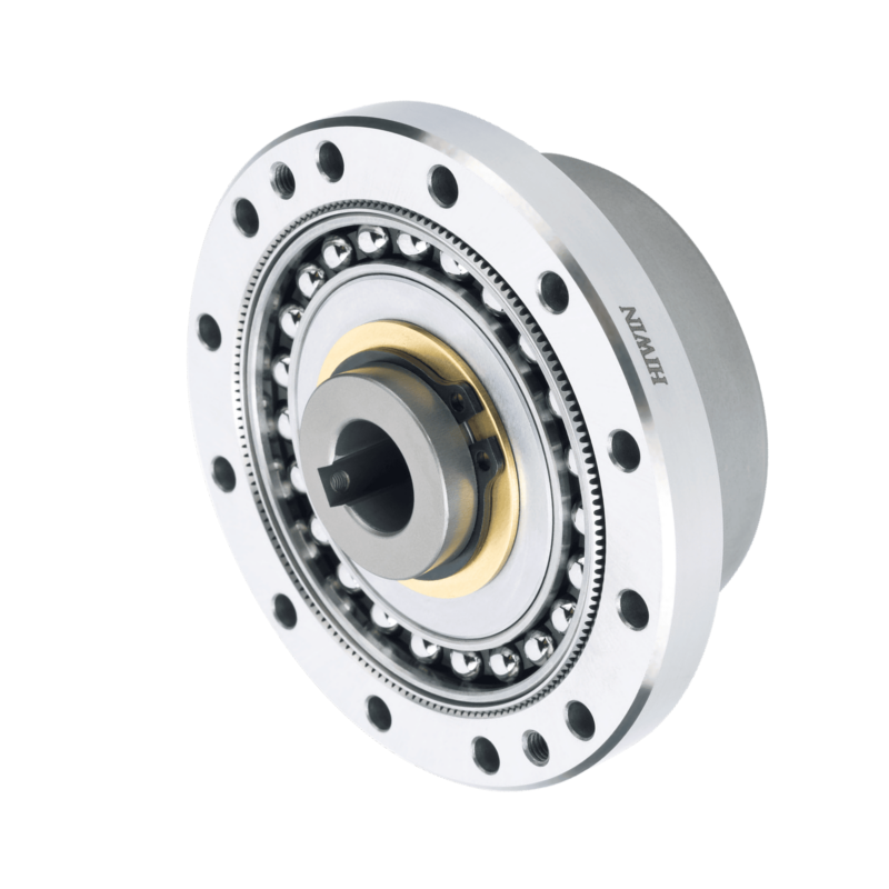 A close-up of a metal mechanical component, featuring visible ball bearings, a circular outer casing with bolts, and HAWIN branding on the side. The background is plain white.