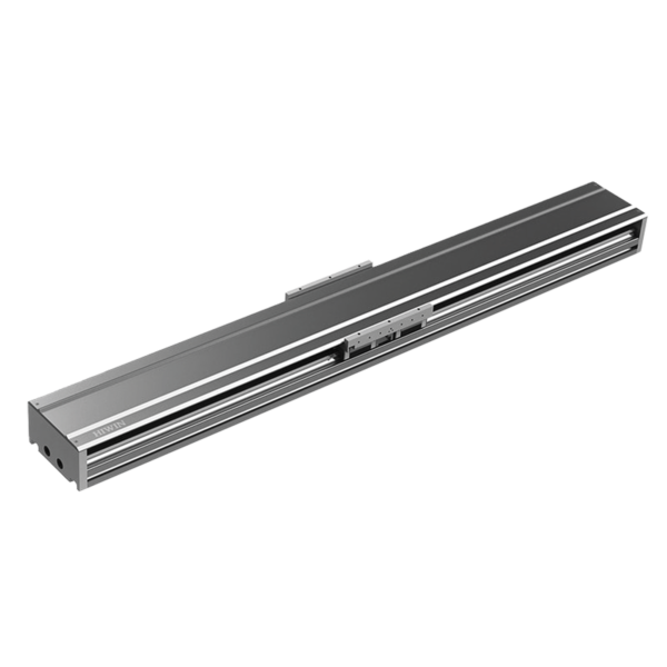 A metallic automatic sliding door motor with a slim rectangular design, featuring a visible rail and mechanism for door movement. The device is photographed against a plain white background.